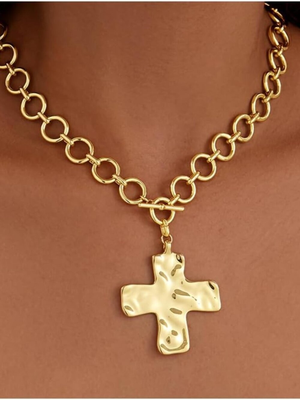 Mothers Day Gifts for Mom Cross Necklace for Women Girls, Dainty 14K Gold Silver